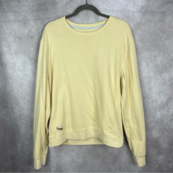 Tracksmith Trackhouse Midweight Crew Sweatshirt In Straw Yellow Women's Sz L - Picture 1 of 8
